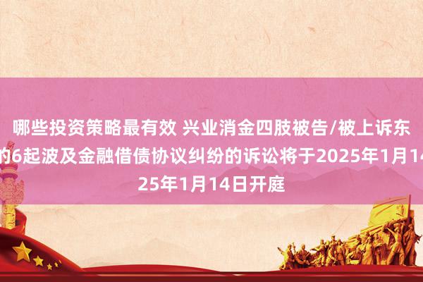 哪些投资策略最有效 兴业消金四肢被告/被上诉东说念主的6起波