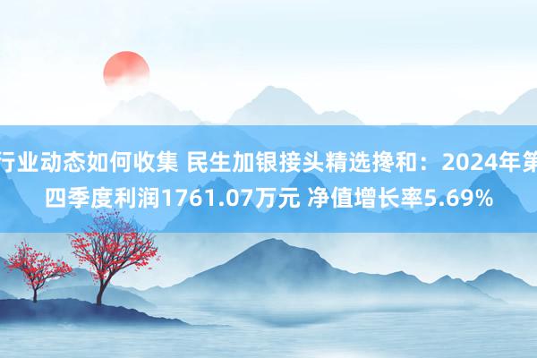 行业动态如何收集 民生加银接头精选搀和：2024年第四季度利润1761.07万元 净值增长率5.69%