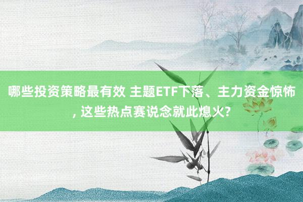 哪些投资策略最有效 主题ETF下落、主力资金惊怖, 这些热点赛说念就此熄火?