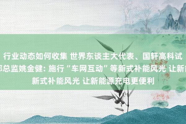 行业动态如何收集 世界东谈主大代表、国轩高科试制工程院机加部总监姚金健: 施行“车网互动”等新式补能风光 让新能源充电更便利